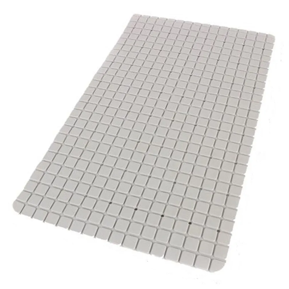 TAPPETO TAPPETINO ANTISCIVOLO BAGNO ARREDO 69 X 39CM GRIGIO CON QUADRATINI 69857