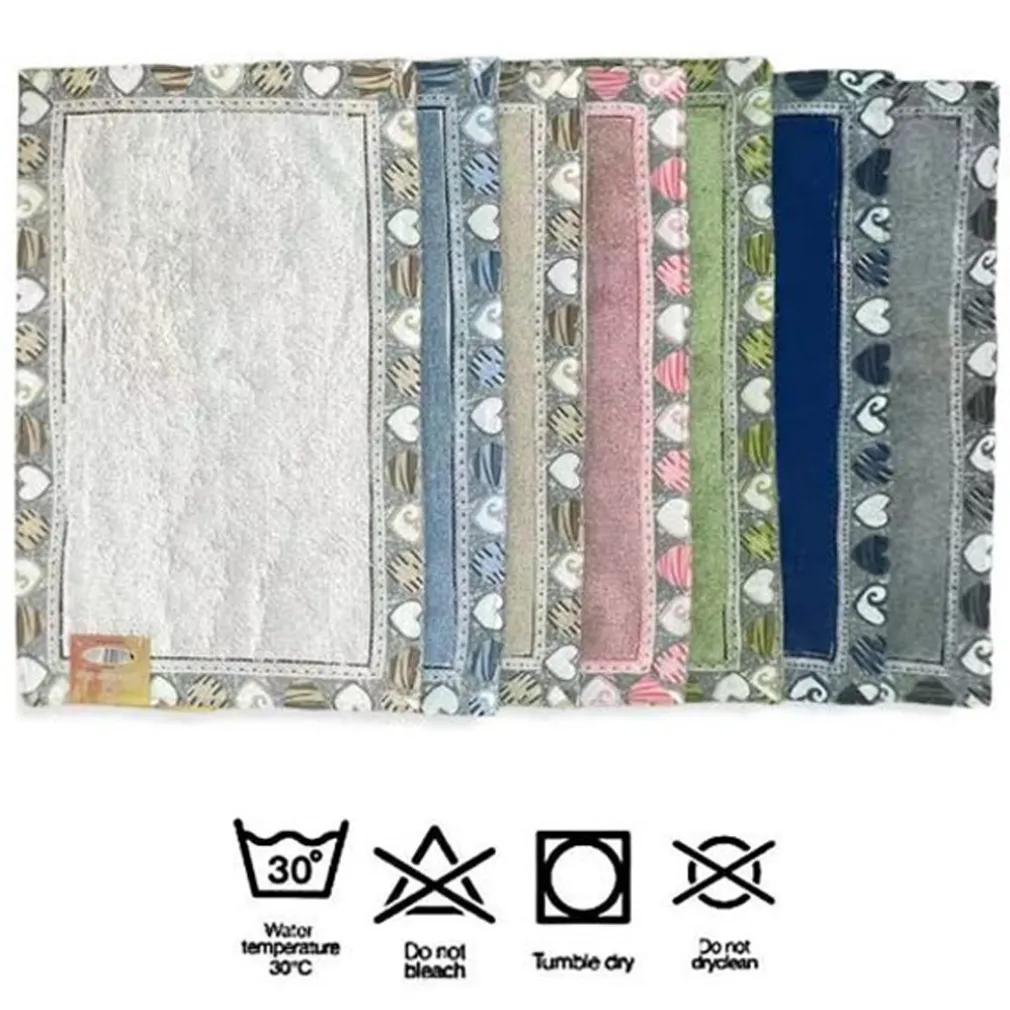 TAPPETO TAPPETINO BAGNO ASSORBENTE DECORAZIONE ART HEART IN VARI COLORI 60X110CM