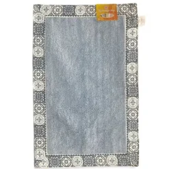 TAPPETO TAPPETINO BAGNO ASSORBENTE DECORAZIONE MAIOLICHE IN VARI COLORI 60X110CM