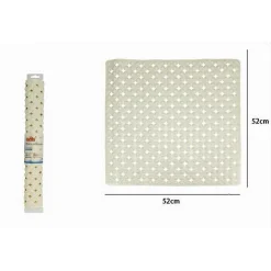 TAPPETO TAPPETINO BEIGE ANTISCIVOLO PER VASCA DA BAGNO DOCCIA 52 X 52 CM 79759