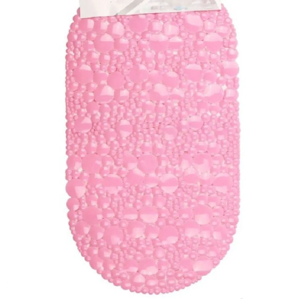TAPPETO TAPPETINO DOCCIA VASCA ANTISCIVOLO PER BAGNO ARREDO ROSA 38X68 CM 54046