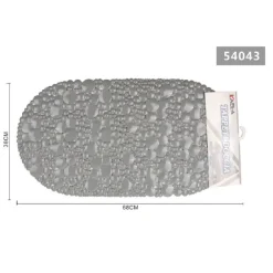TAPPETO TAPPETINO DOCCIA VASCA ANTISCIVOLO PER BAGNO ARREDO GRIGIO 38X68CM 54043