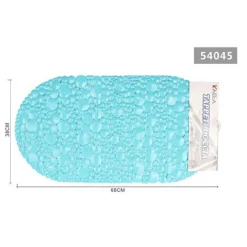 TAPPETO TAPPETINO DOCCIA VASCA ANTISCIVOLO BAGNO ARREDO AZZURRO 38 X 68 CM 54045