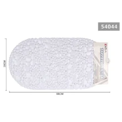 TAPPETO TAPPETINO DOCCIA VASCA ANTISCIVOLO PER BAGNO ARREDO BIANCO 38X68CM 54044