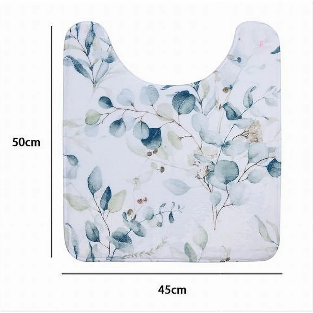 TAPPETO TAPPETINO GIROWATER ARREDO BAGNO 45X50CM FANTASIA CON FIORI FOGLIE 87061