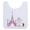 TAPPETO TAPPETINO GIROWATER ARREDO DA BAGNO BIANCO DECORATA SCRITTA PARIS 87047