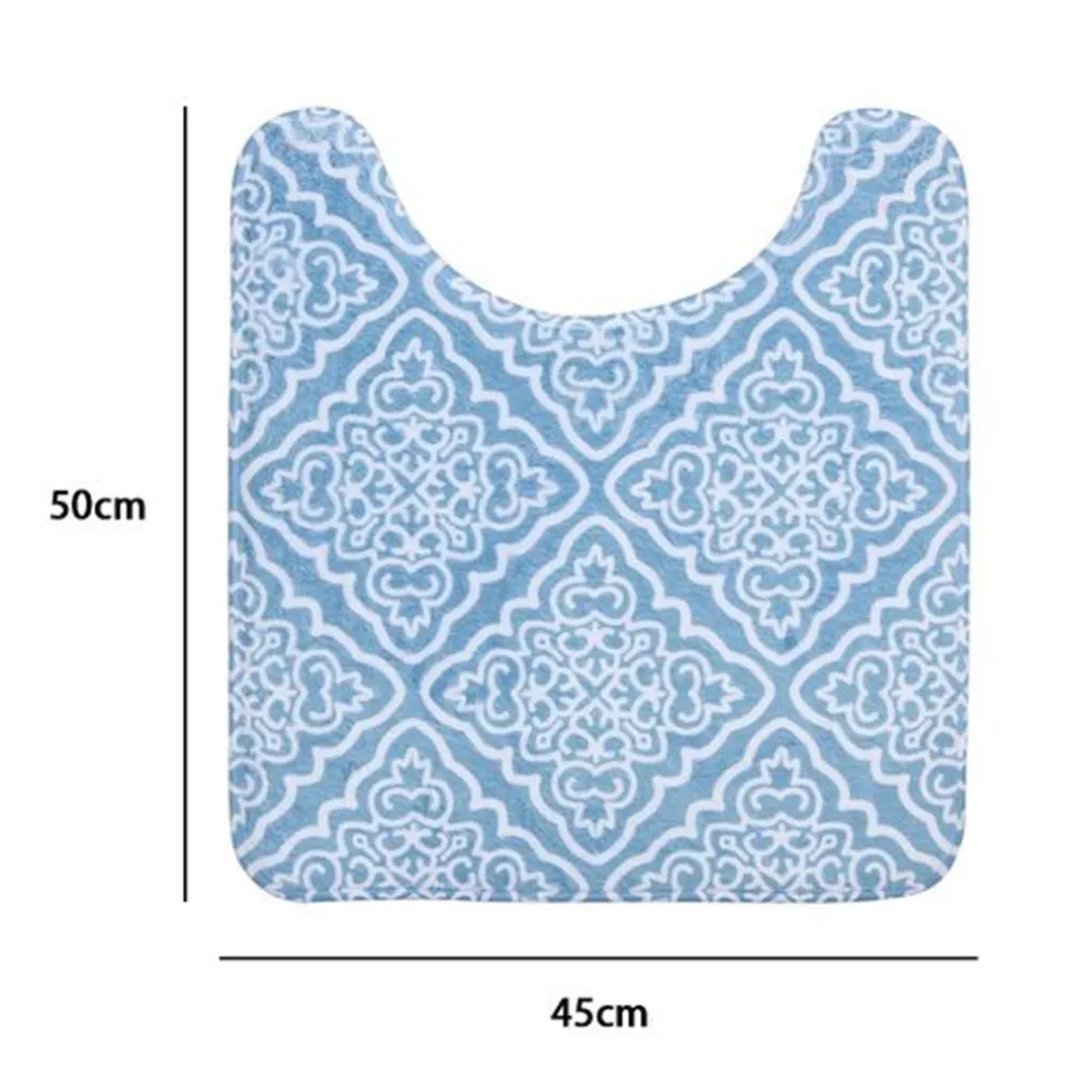 TAPPETO TAPPETINO GIROWATER ARREDO BAGNO CELESTE FANTASIA CON MAIOLICHE 87033