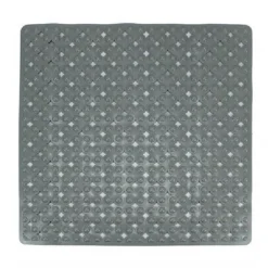 TAPPETO TAPPETINO GRIGIO ANTISCIVOLO PER VASCA DA BAGNO DOCCIA 52 X 52 CM 79761