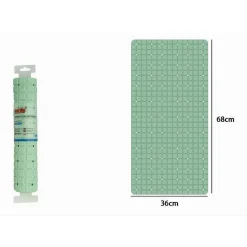 TAPPETO TAPPETINO IN PVC ANTISCIVOLO VASCA DA BAGNO DOCCIA 68X36 CM 79752 VERDE