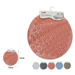 TAPPETO TAPPETINO IN PVC ROTONDO ANTISCIVOLO VASCA DA BAGNO DOCCIA 55X53CM 59635