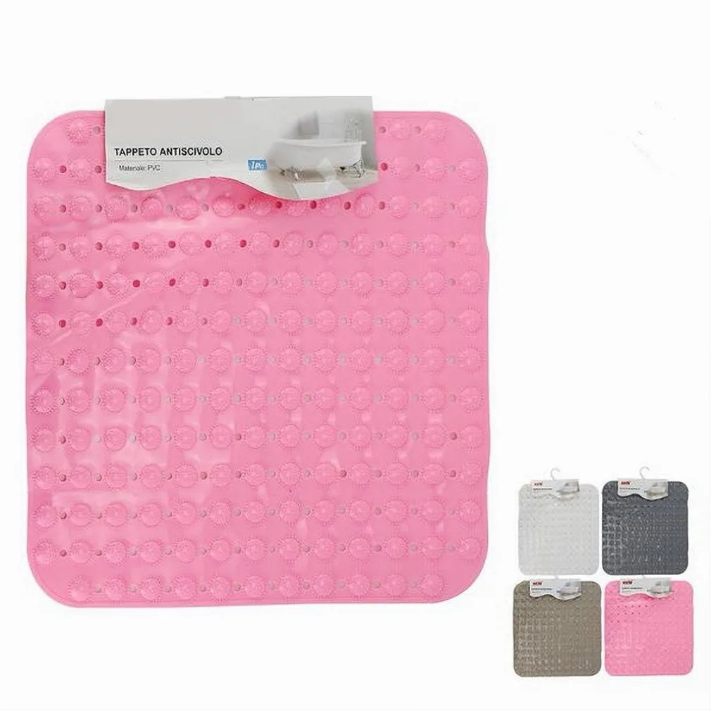 TAPPETO TAPPETINO IN PVC ANTISCIVOLO PER VASCA DA BAGNO DOCCIA 51 X 50 CM 59634