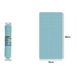 TAPPETO TAPPETINO IN PVC ANTISCIVOLO VASCA DA BAGNO DOCCIA 68X36CM 79754 AZZURRO