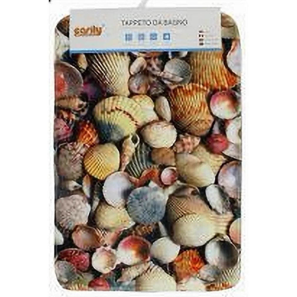 TAPPETO TAPPETINO IN TESSUTO ARREDO BAGNO ANTISCIVOLO STILE MARINO 40X60CM 79442