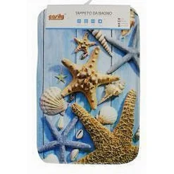 TAPPETO TAPPETINO IN TESSUTO ARREDO BAGNO ANTISCIVOLO STILE MARINO 40X60CM 79442