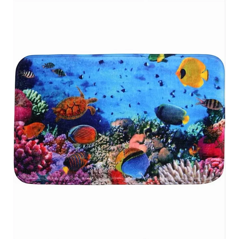 TAPPETO TAPPETINO IN TESSUTO ARREDO BAGNO ANTISCIVOLO STILE MARINO 40X60CM 79442