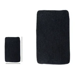 TAPPETO TAPPETINO IN TESSUTO PER BAGNO CASA ARREDO ACCESSORIO COLORE NERO 69782