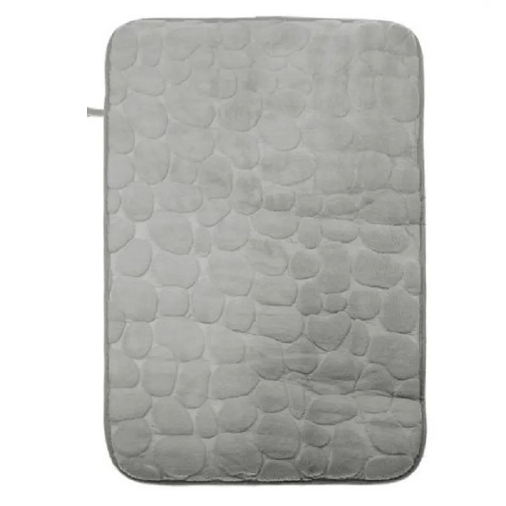 TAPPETO TAPPETINO IN TESSUTO EFFETTO SASSI PER ARREDO BAGNO 45X70CM 79932 GRIGIO