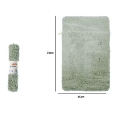 TAPPETO TAPPETINO IN TESSUTO MORBIDO PER ARREDO BAGNO 45X70CM COLORE VERDE 79923