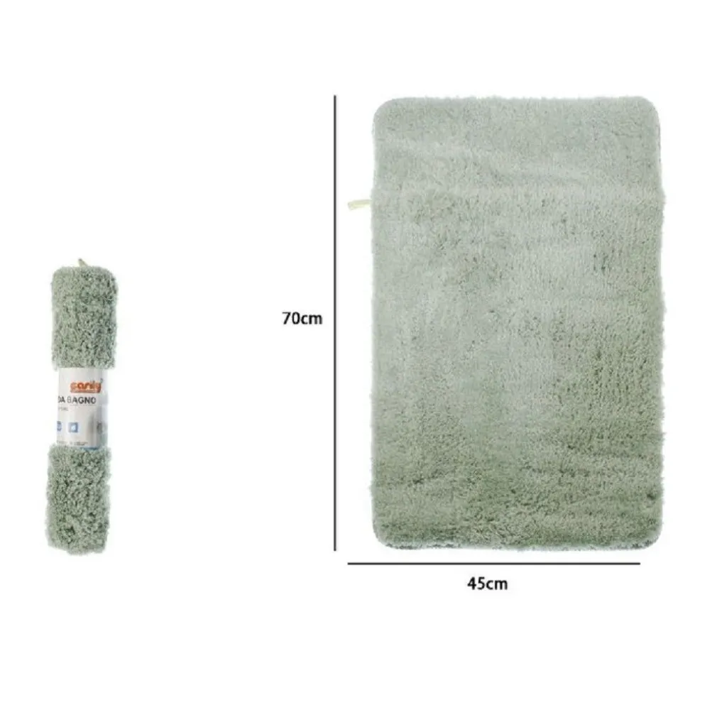 TAPPETO TAPPETINO IN TESSUTO MORBIDO PER ARREDO BAGNO 45X70CM COLORE VERDE 79923