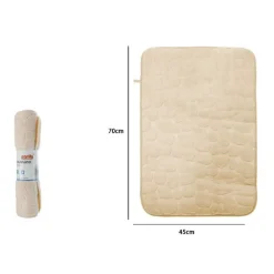 TAPPETO TAPPETINO IN TESSUTO EFFETTO SASSI PER ARREDO BAGNO 45 X 70 CM 79930