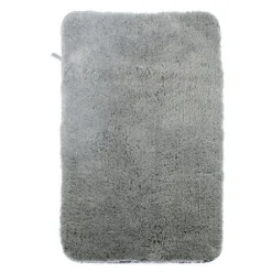 TAPPETO TAPPETINO IN TESSUTO MORBIDO PER ARREDO BAGNO 45 X 70 CM GRIGIO 79926