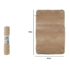 TAPPETO TAPPETINO IN TESSUTO MORBIDO PER ARREDO BAGNO 45X70CM COLORE BEIGE 79924
