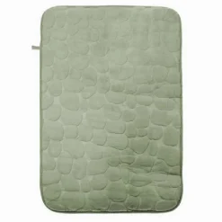 TAPPETO TAPPETINO IN TESSUTO EFFETTO SASSI PER ARREDO BAGNO 45X70 CM 79929 VERDE