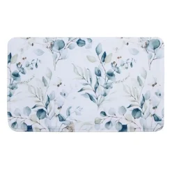 TAPPETO TAPPETINO PER ARREDO DA BAGNO 45 X 75 CM CON FANTASIA FIORI FOGLIE 87060