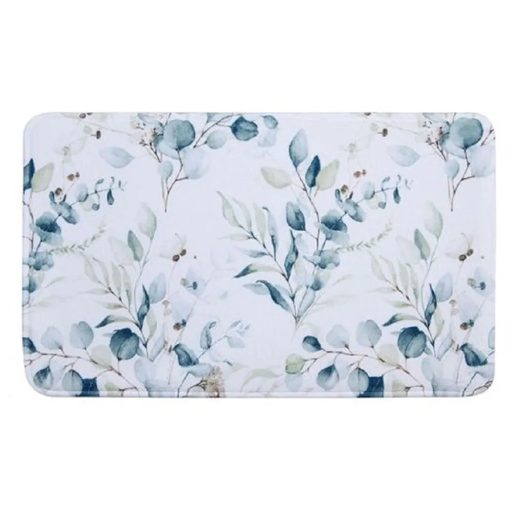 TAPPETO TAPPETINO PER ARREDO DA BAGNO 45 X 75 CM CON FANTASIA FIORI FOGLIE 87060