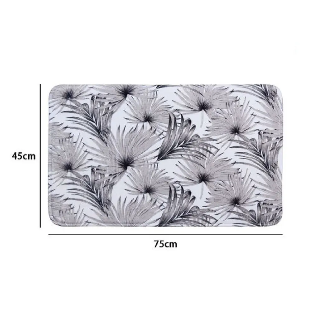 TAPPETO TAPPETINO PER ARREDO BAGNO 45 X 75CM FANTASIA CON STAMPA TROPICALE 87074