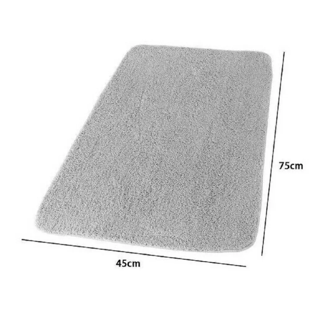 TAPPETO TAPPETINO PER BAGNO ARREDO CASA 45 X 75CM COLORE GRIGIO IN TESSUTO 69864