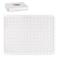 TAPPETO TAPPETINO PER LAVELLO IN PLASTICA RETTANGOLARE CUCINA BIANCO 1192001