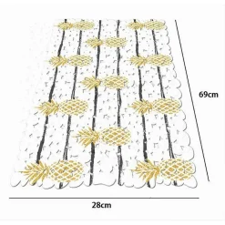 TAPPETO TAPPETINO PER VASCA BAGNO DOCCIA 28 X 69 CM ANTISCIVOLO CON ANANAS 69921