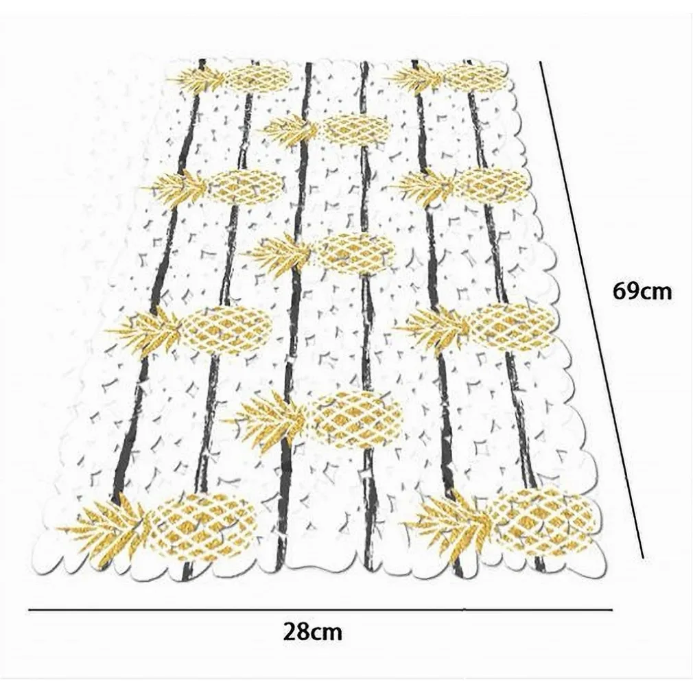 TAPPETO TAPPETINO PER VASCA BAGNO DOCCIA 28 X 69 CM ANTISCIVOLO CON ANANAS 69921