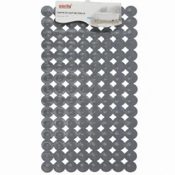 TAPPETO TAPPETINO PVC ANTISCIVOLO PER VASCA BAGNO DOCCIA 67.5X36 CM GRIGIA 59612