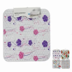 TAPPETO TAPPETINO PVC ANTISCIVOLO VASCA BAGNO DOCCIA 52X52CM 59638 VARIE FANTASIE