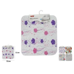 TAPPETO TAPPETINO PVC ANTISCIVOLO VASCA BAGNO DOCCIA 52X52CM 59638 VARIE FANTASIE