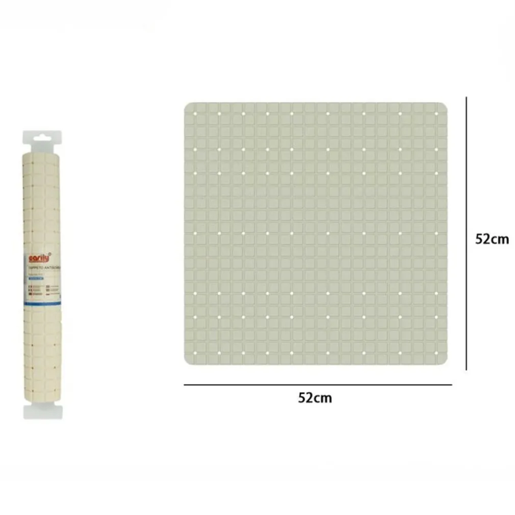 TAPPETO TAPPETINO PVC ANTISCIVOLO PER VASCA BAGNO DOCCIA QUADRATO 52X52CM 79765