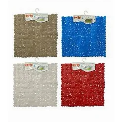 TAPPETO TAPPETINO PVC ANTISCIVOLO PER VASCA BAGNO DOCCIA QUADRATO 50X50 CM 59320