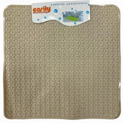 TAPPETO TAPPETINO PVC ANTISCIVOLO PER VASCA BAGNO DOCCIA QUADRATO 50X50 CM 59317
