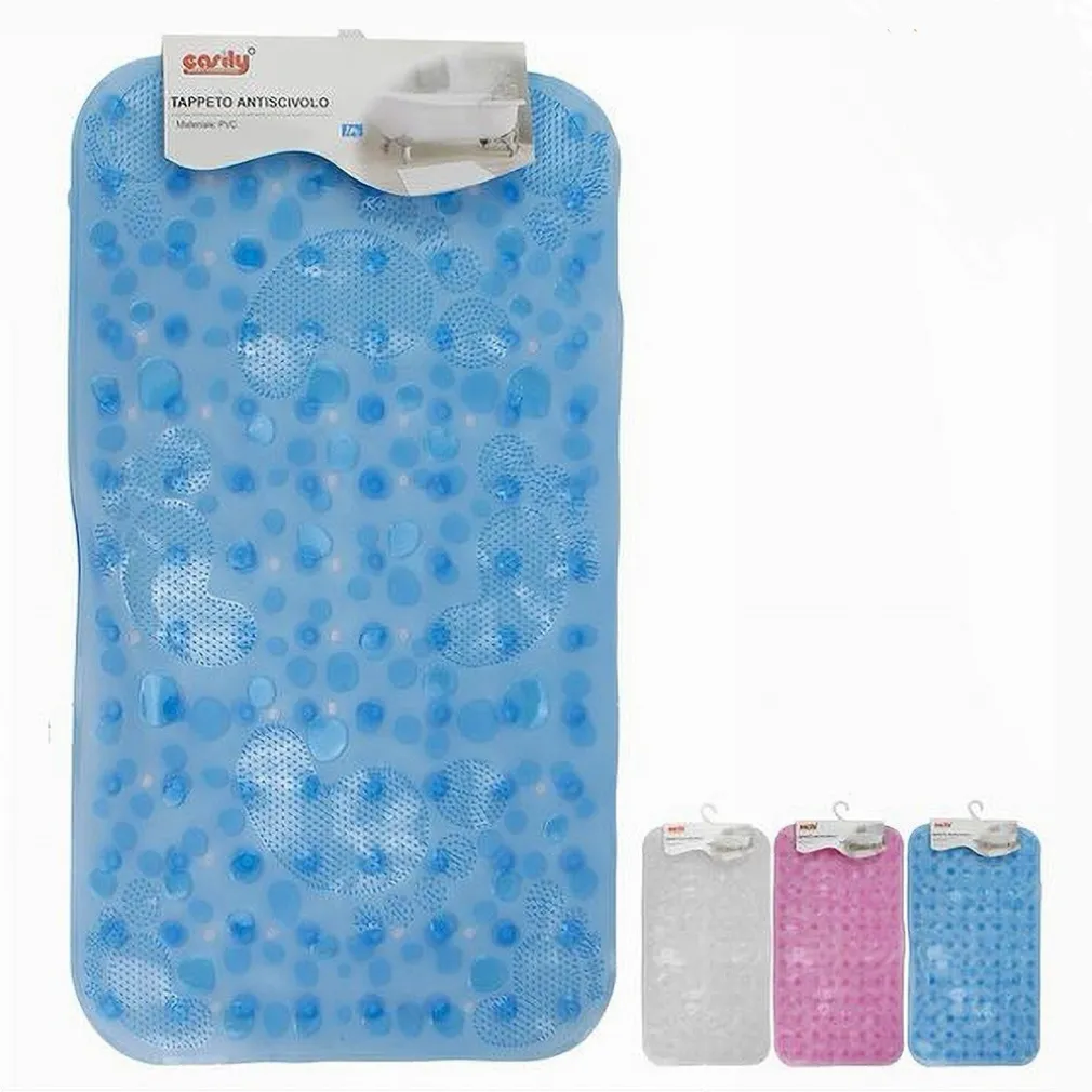 TAPPETO TAPPETINO PVC ANTISCIVOLO VASCA BAGNO DOCCIA 66X37CM 59629 SASSI IMPRONTE