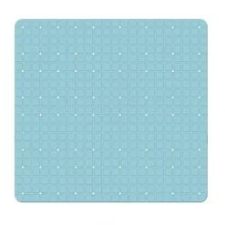 TAPPETO TAPPETINO PVC AZZURRO ANTISCIVOLO PER VASCA BAGNO DOCCIA 52X52 CM 79766