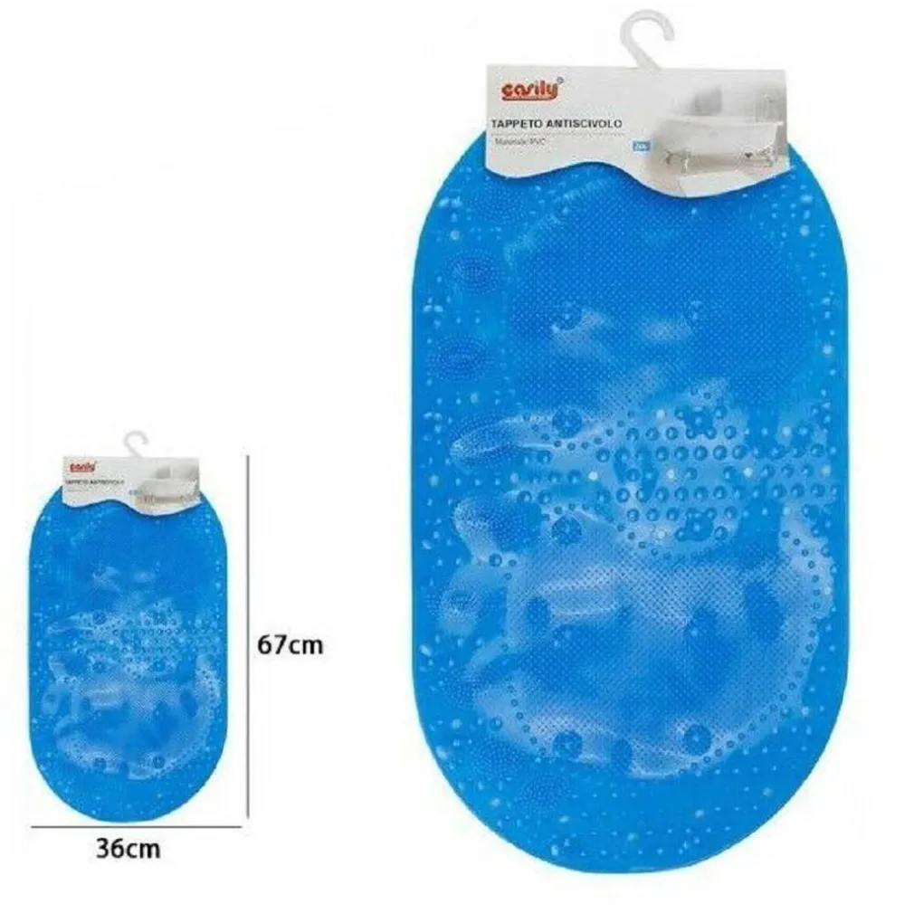 TAPPETO TAPPETINO PVC CON IMPRONTE ANTISCIVOLO VASCA BAGNO DOCCIA 67X36 CM 59630