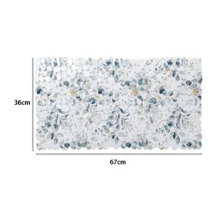 TAPPETO TAPPETINO PVC FIORI FOGLIE ANTISCIVOLO VASCA BAGNO DOCCIA 67X36CM 87059