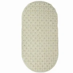 TAPPETO TAPPETINO PVC OVALE ANTISCIVOLO VASCA BAGNO DOCCIA 69 X 36CM 79747 BEIGE