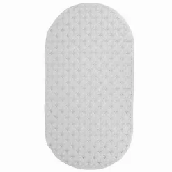TAPPETO TAPPETINO PVC OVALE ANTISCIVOLO VASCA BAGNO DOCCIA 69X36CM 79744 BIANCO
