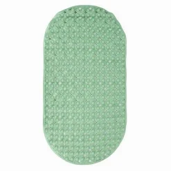 TAPPETO TAPPETINO PVC OVALE ANTISCIVOLO VASCA DA BAGNO DOCCIA 69X36CM 79746 VERDE