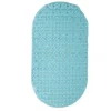 TAPPETO TAPPETINO PVC OVALE ANTISCIVOLO VASCA BAGNO DOCCIA 69X36CM 79748 AZZURRO