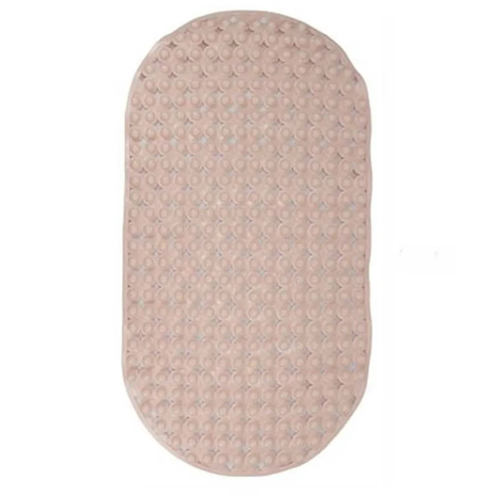 TAPPETO TAPPETINO PVC OVALE ANTISCIVOLO VASCA DA BAGNO DOCCIA 69X36CM 79745 ROSA