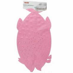 TAPPETO TAPPETINO PVC PESCE ROSA ANTISCIVOLO VASCA BAGNO DOCCIA 74 X 36 CM 59618